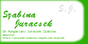 szabina juracsek business card